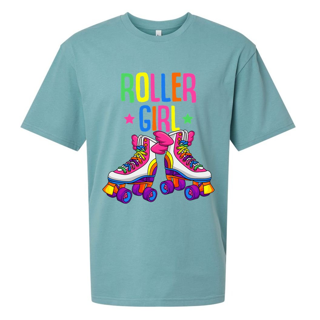 Roller Girl Roller Skates Skating Sueded Cloud Jersey T-Shirt