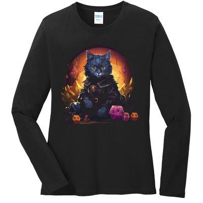 Rpg Gaming Role Playing D20 Tabletop Games Funny Rpg Gamer Ladies Long Sleeve Shirt