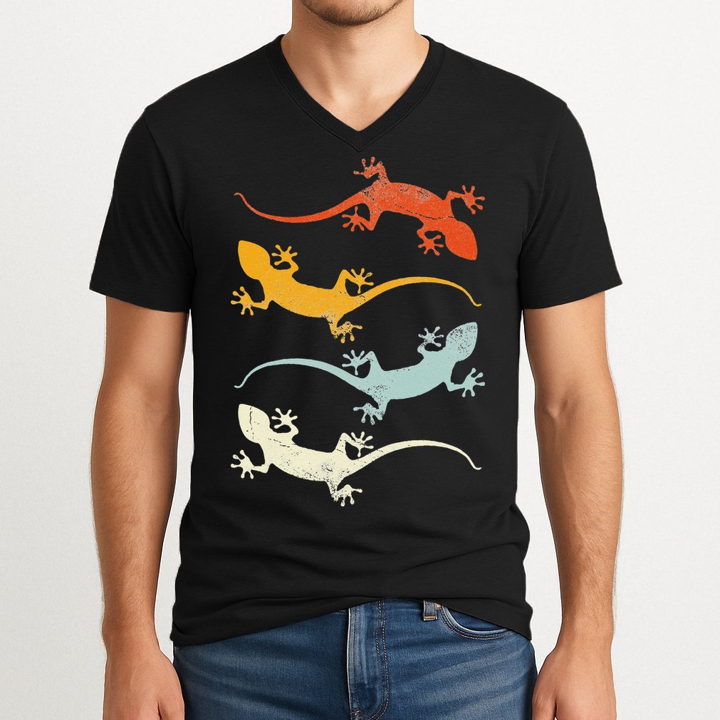 Reptile Gecko V-Neck T-Shirt