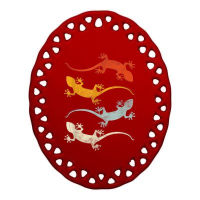 Reptile Gecko Ceramic Oval Ornament