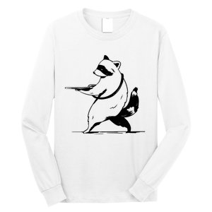 Raccoon Gun Long Sleeve Shirt