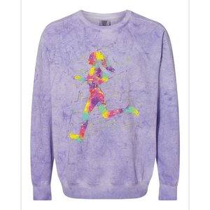 Running Girl Colorblast Crewneck Sweatshirt