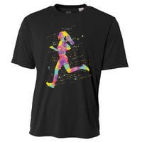 Running Girl Cooling Performance Crew T-Shirt