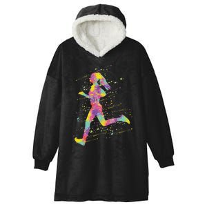 Running Girl Hooded Wearable Blanket