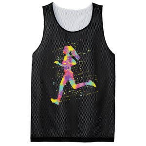 Running Girl Mesh Reversible Basketball Jersey Tank