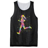 Running Girl Mesh Reversible Basketball Jersey Tank