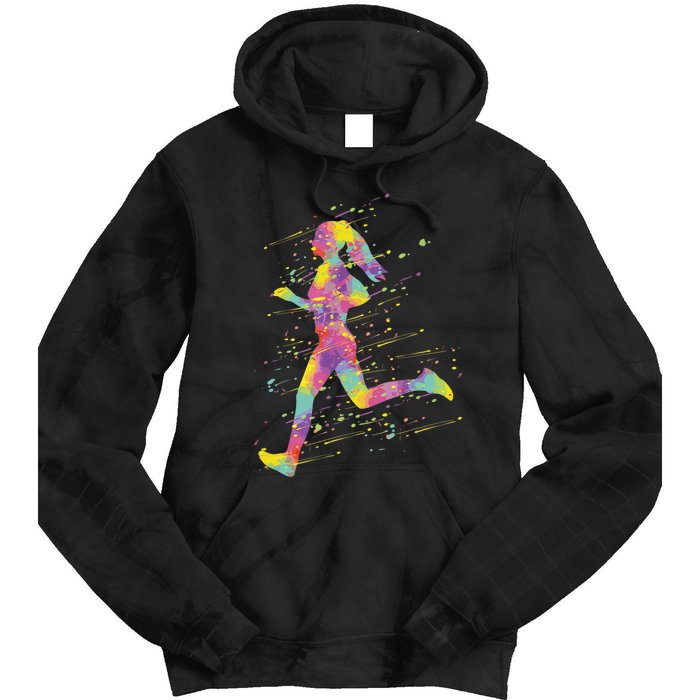 Running Girl Tie Dye Hoodie