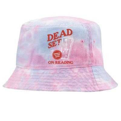 Retro Ghost Reading Books Tie-Dyed Bucket Hat