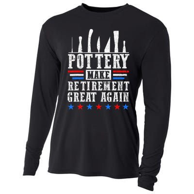 Retiret Great Retired Potter Pottery Artist Cooling Performance Long Sleeve Crew