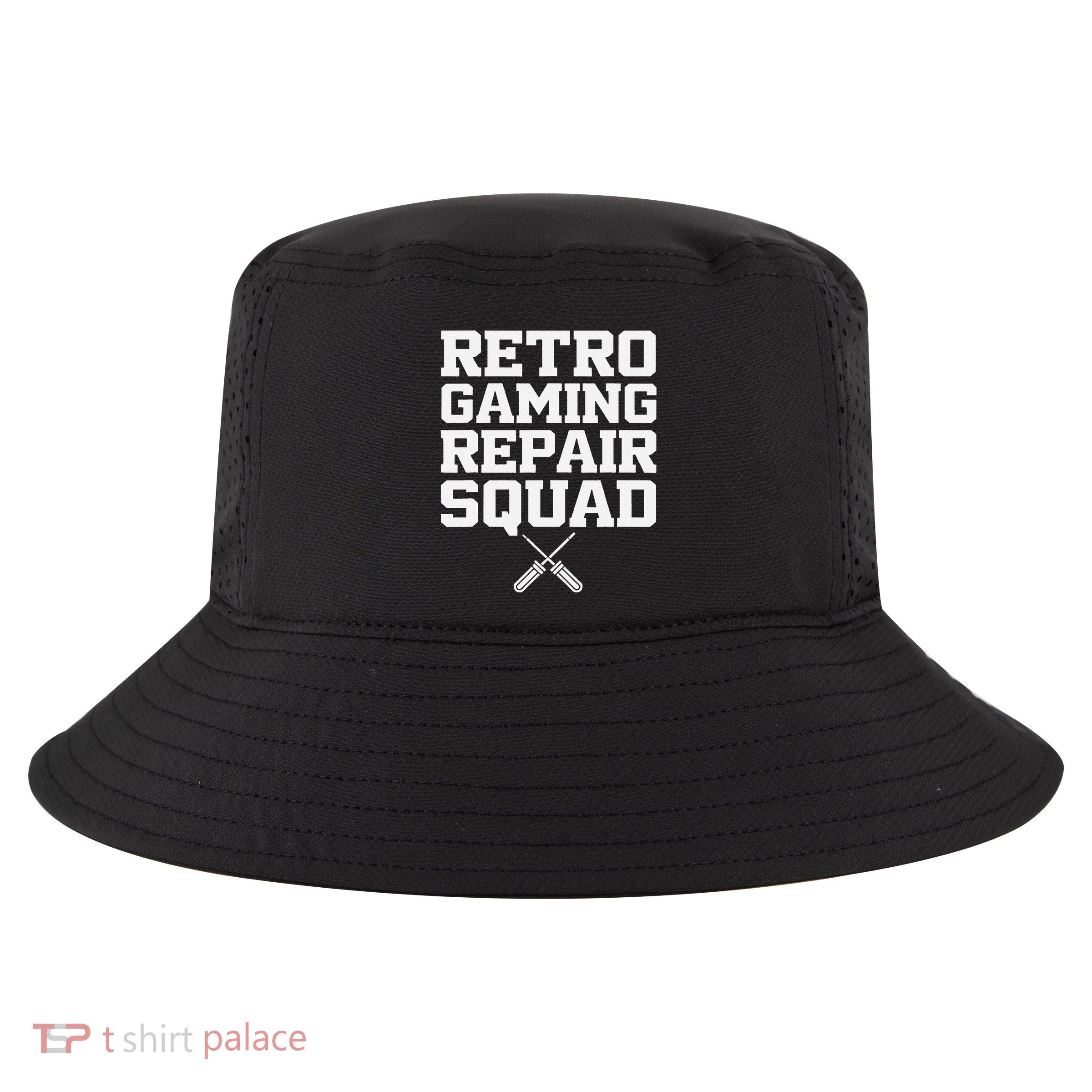 Retro Gaming Repair Vintage Console Restoration Arcade Fix Cool Comfort Performance Bucket Hat