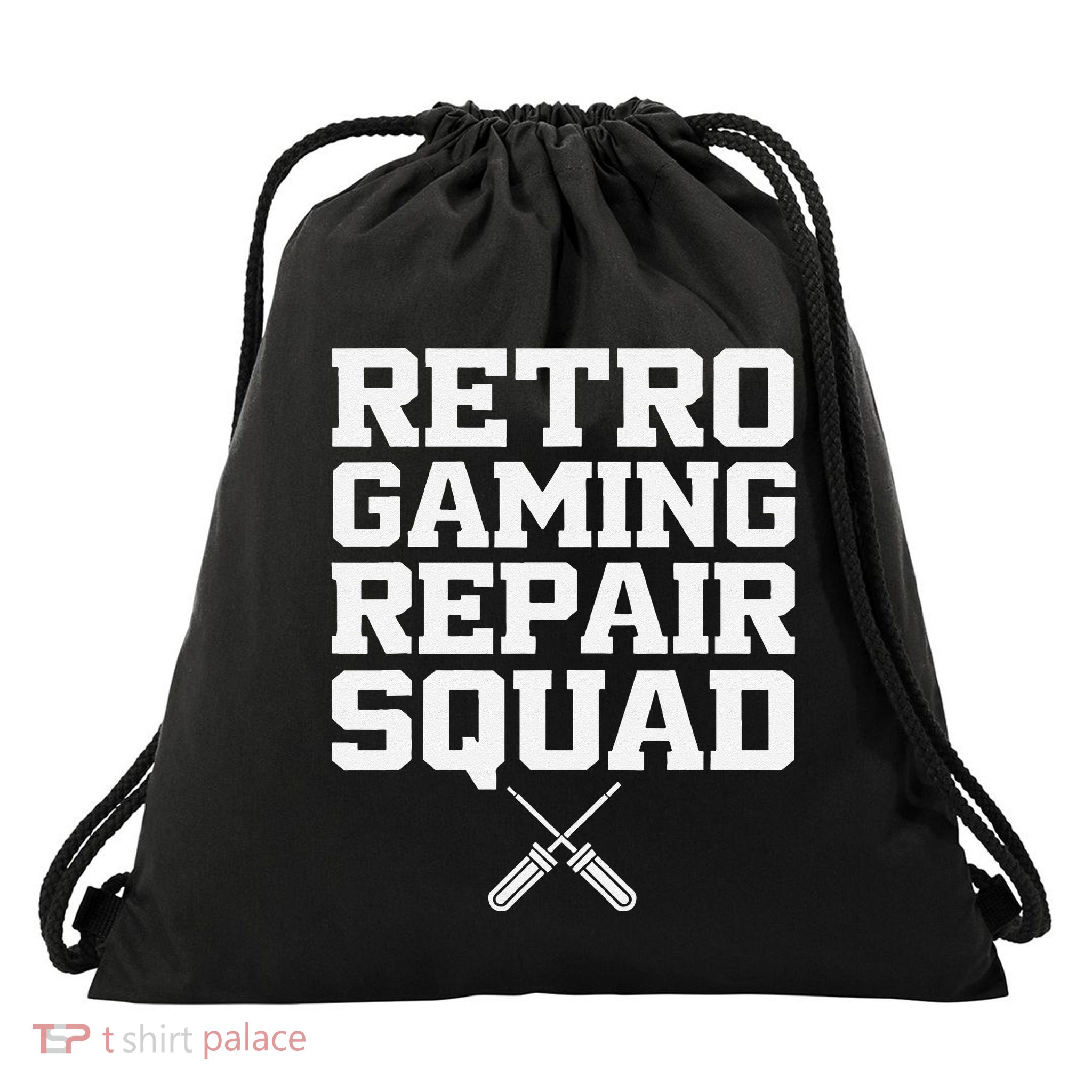 Retro Gaming Repair Vintage Console Restoration Arcade Fix Drawstring Bag