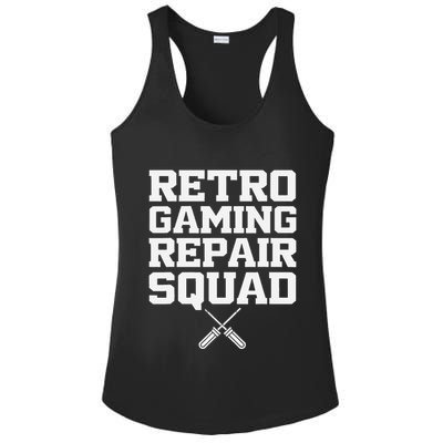 Retro Gaming Repair Vintage Console Restoration Arcade Fix Ladies PosiCharge Competitor Racerback Tank