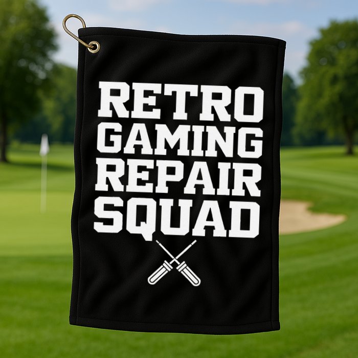 Retro Gaming Repair Vintage Console Restoration Arcade Fix Golf Towel