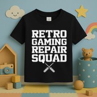 Retro Gaming Repair Vintage Console Restoration Arcade Fix Toddler T-Shirt
