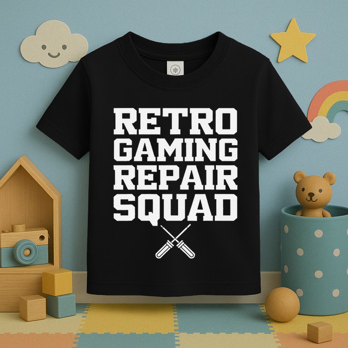 Retro Gaming Repair Vintage Console Restoration Arcade Fix Toddler T-Shirt