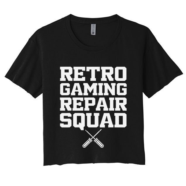 Retro Gaming Repair Vintage Console Restoration Arcade Fix Crop Top