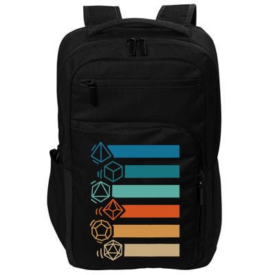 Rpg Gamer Retro Polyhedral D20 Dice Set Nerdy  Impact Tech Backpack