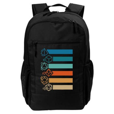Rpg Gamer Retro Polyhedral D20 Dice Set Nerdy  Daily Commute Backpack