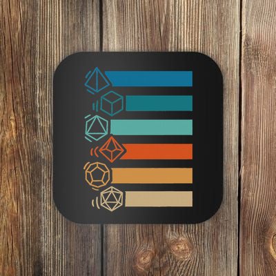 Rpg Gamer Retro Polyhedral D20 Dice Set Nerdy  Coaster