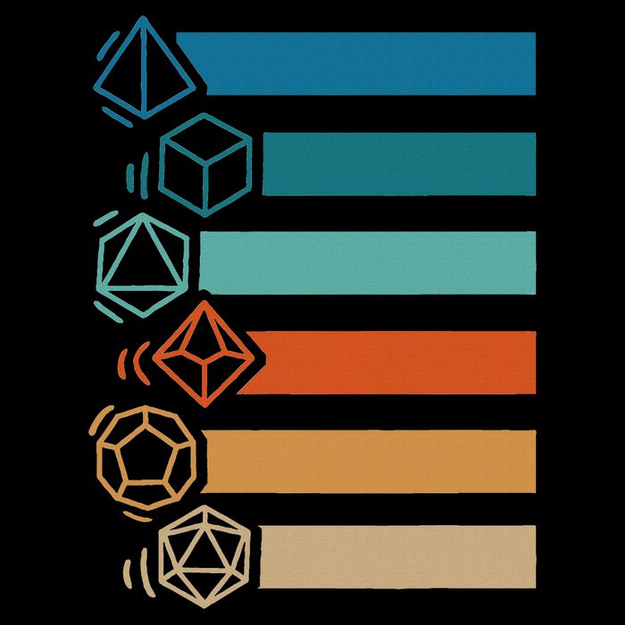 Rpg Gamer Retro Polyhedral D20 Dice Set Nerdy  Baby Bodysuit