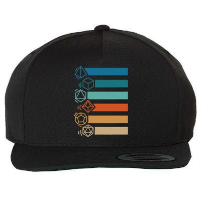 Rpg Gamer Retro Polyhedral D20 Dice Set Nerdy  Wool Snapback Cap