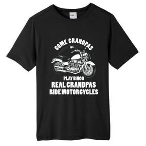 Real Grandpas Ride Motorcycles Funny Grandpa Biking Biker Gift Tall Fusion ChromaSoft Performance T-Shirt