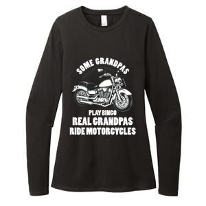 Real Grandpas Ride Motorcycles Funny Grandpa Biking Biker Gift Womens CVC Long Sleeve Shirt