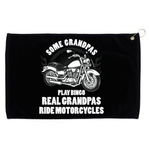 Real Grandpas Ride Motorcycles Funny Grandpa Biking Biker Gift Grommeted Golf Towel