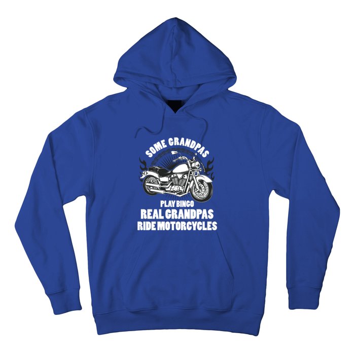 Real Grandpas Ride Motorcycles Funny Grandpa Biking Biker Gift Hoodie