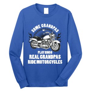 Real Grandpas Ride Motorcycles Funny Grandpa Biking Biker Gift Long Sleeve Shirt