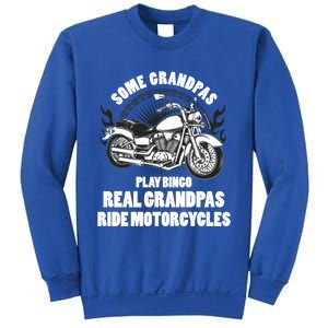 Real Grandpas Ride Motorcycles Funny Grandpa Biking Biker Gift Sweatshirt