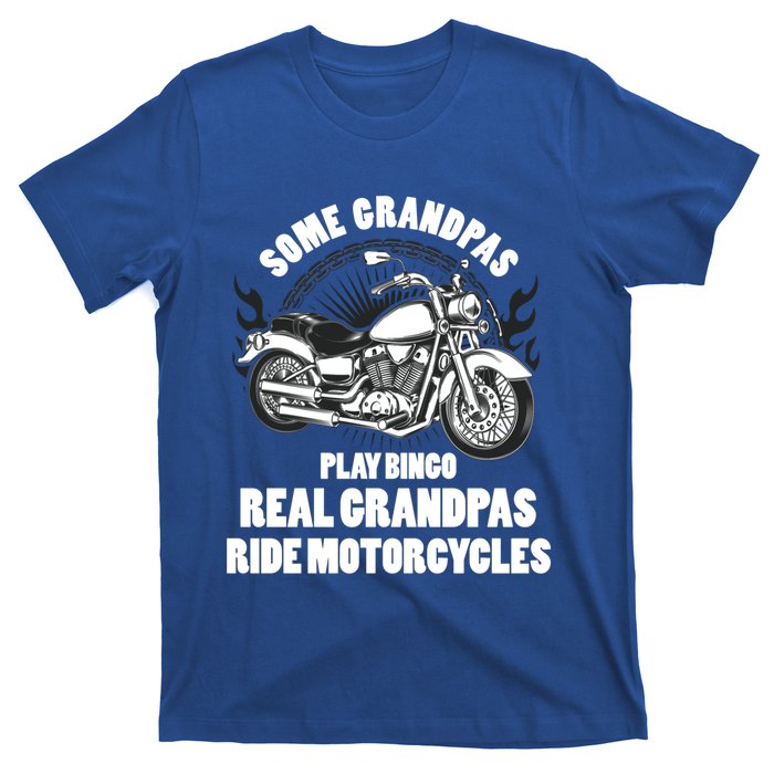 Real Grandpas Ride Motorcycles Funny Grandpa Biking Biker Gift T-Shirt