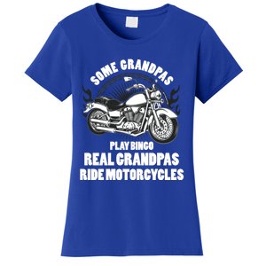 Real Grandpas Ride Motorcycles Funny Grandpa Biking Biker Gift Women's T-Shirt