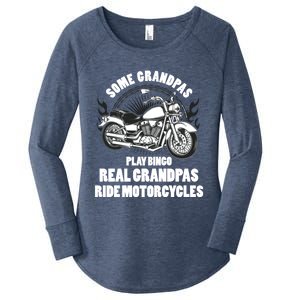 Real Grandpas Ride Motorcycles Funny Grandpa Biking Biker Gift Women's Perfect Tri Tunic Long Sleeve Shirt