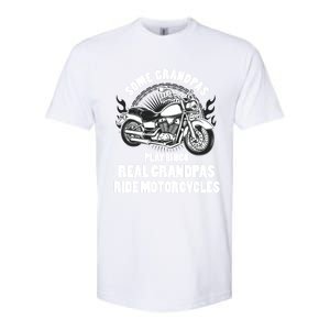 Real Grandpas Ride Motorcycles Funny Grandpa Biking Biker Gift Softstyle CVC T-Shirt