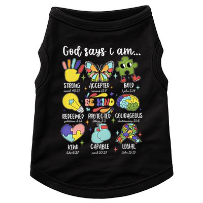 Retro God Says I Am Autism Be Kind Puzzle Autism Awareness Gift Doggie Tank