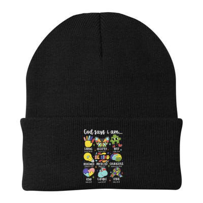 Retro God Says I Am Autism Be Kind Puzzle Autism Awareness Gift Beanie