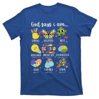 Retro God Says I Am Autism Be Kind Puzzle Autism Awareness Gift T-Shirt