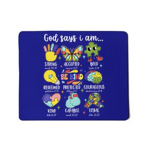 Retro God Says I Am Autism Be Kind Puzzle Autism Awareness Gift Mousepad