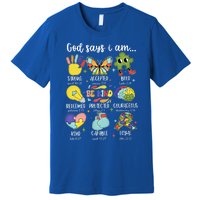 Retro God Says I Am Autism Be Kind Puzzle Autism Awareness Gift Premium T-Shirt