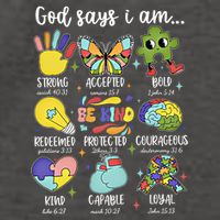 Retro God Says I Am Autism Be Kind Puzzle Autism Awareness Gift Vector Backpack
