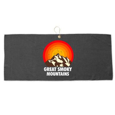 Retro Great Smoky Mountains National Park Bear Vintage Gift Large Microfiber Waffle Golf Towel