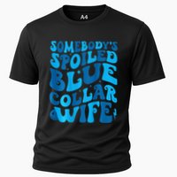 Retro Groovy Somebody's Spoiled Blue Collar Wife Cooling Performance Crew T-Shirt