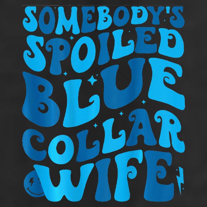Retro Groovy Somebody's Spoiled Blue Collar Wife 11oz C Handle Ceramic Mug