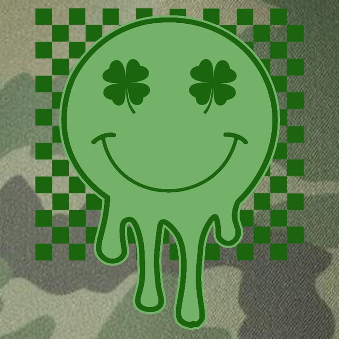 Retro Groovy St Patricks Smiley Legacy Tie Dye Trucker Hat