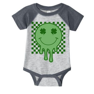 Retro Groovy St Patricks Smiley Infant Baby Jersey Bodysuit