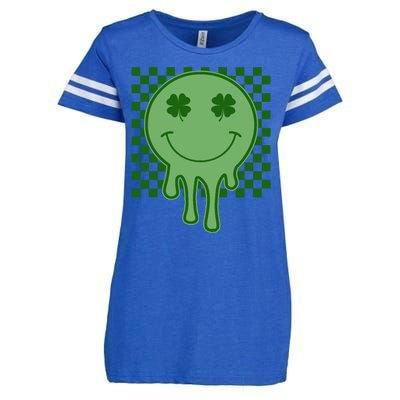 Retro Groovy St Patricks Smiley Enza Ladies Jersey Football T-Shirt