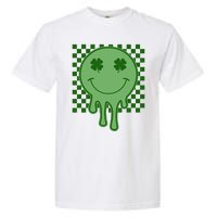 Retro Groovy St Patricks Smiley Garment-Dyed Heavyweight T-Shirt