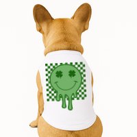 Retro Groovy St Patricks Smiley Doggie Tank