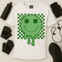 Retro Groovy St Patricks Smiley Performance Shirt